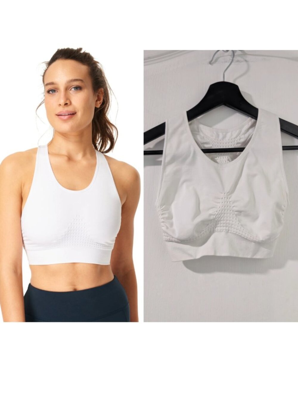 Sweaty Betty | Stamina Seamless Workout Sports Bra In White